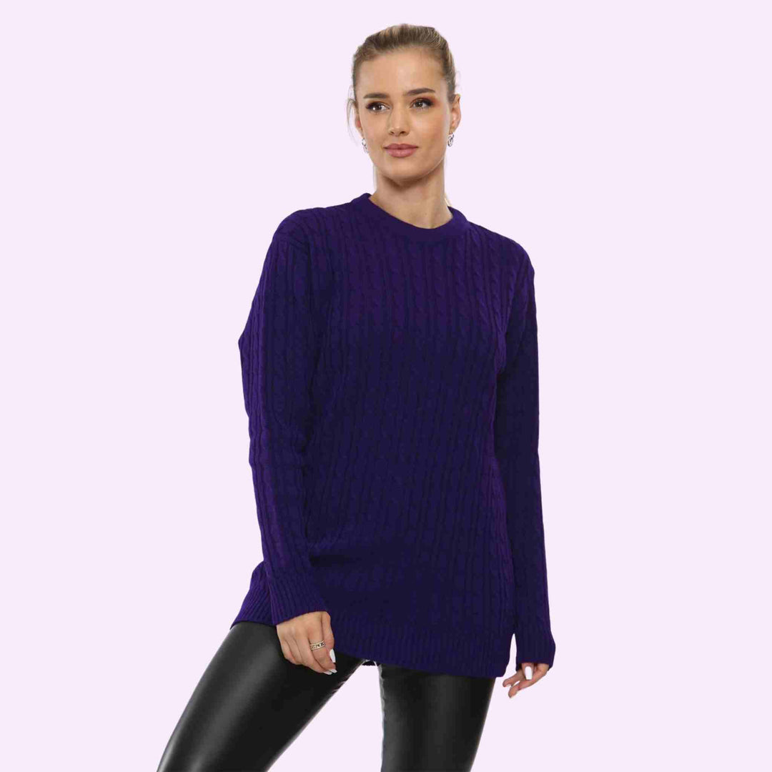 Round Neck Knitted Jumper