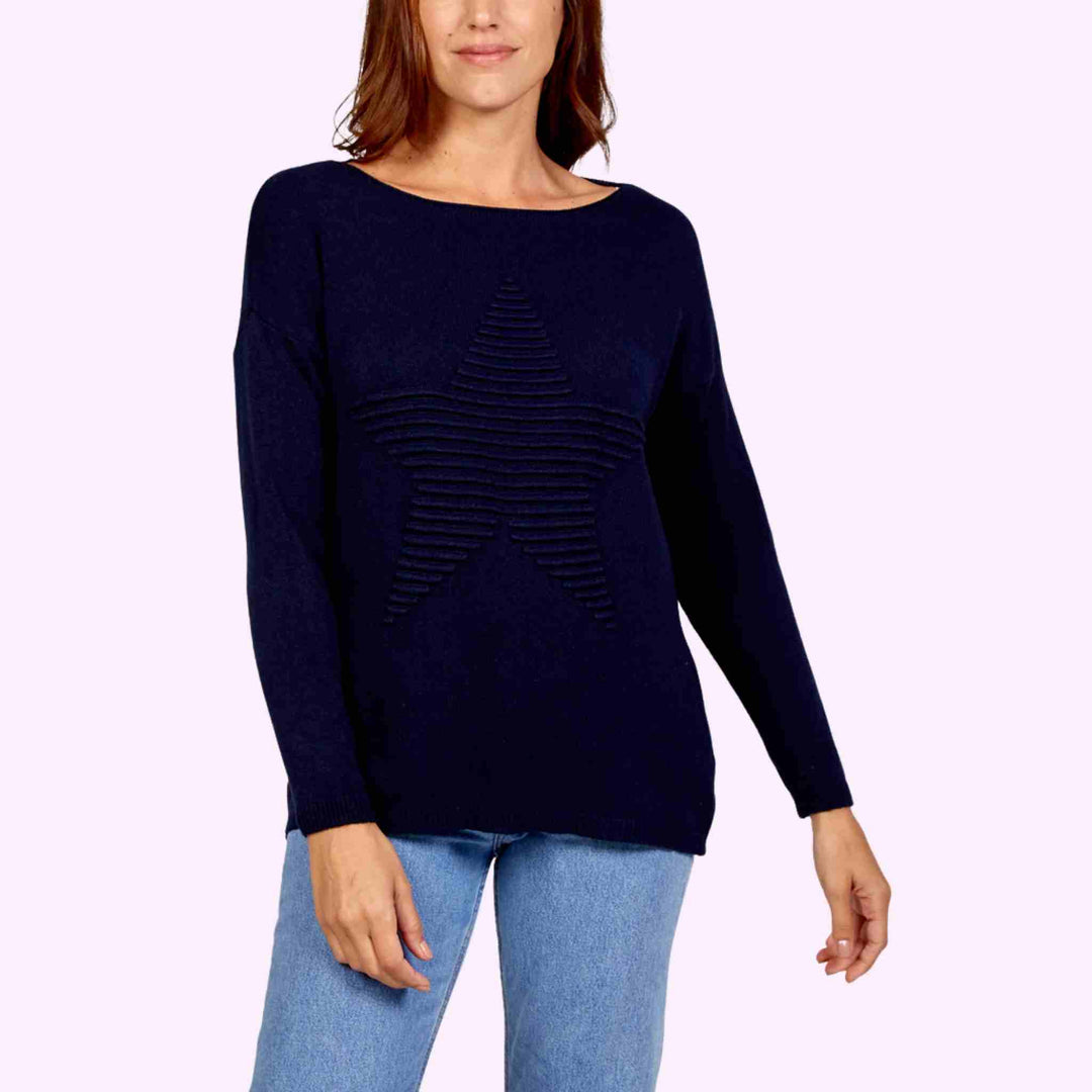 Ribbed Star Jumper