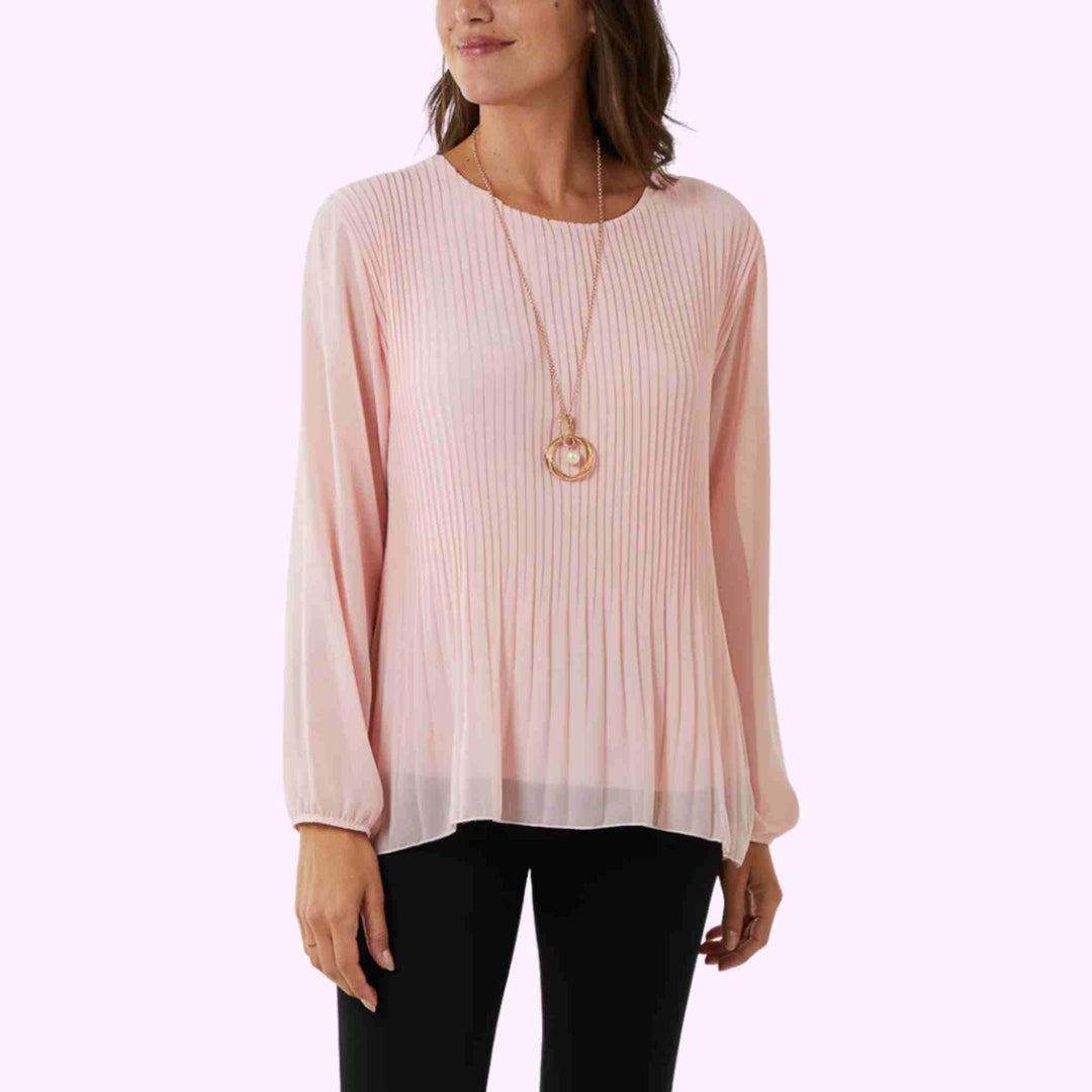 Pleated Necklace Top