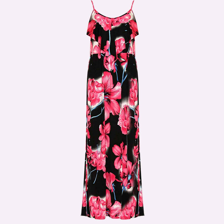 Floral Print Strappy Sleeveless Maxi