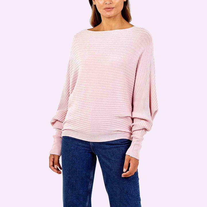 Batwing Ribbed Jumper