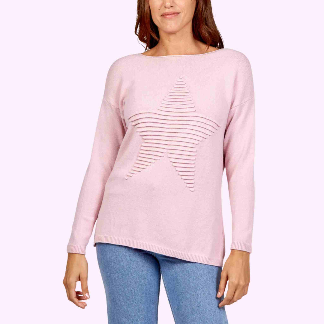 Ribbed Star Jumper