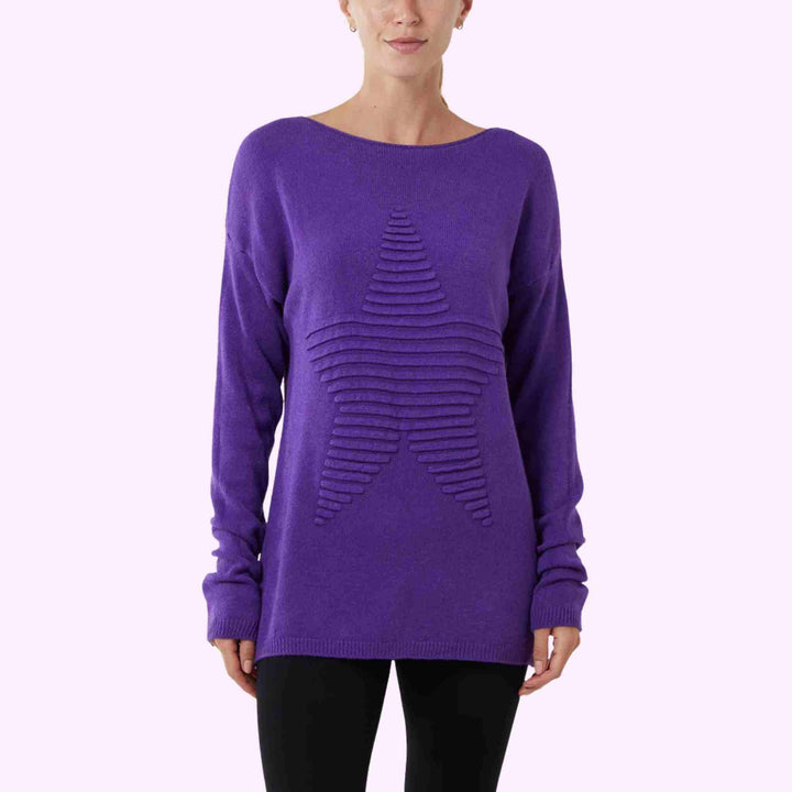 Ribbed Star Jumper