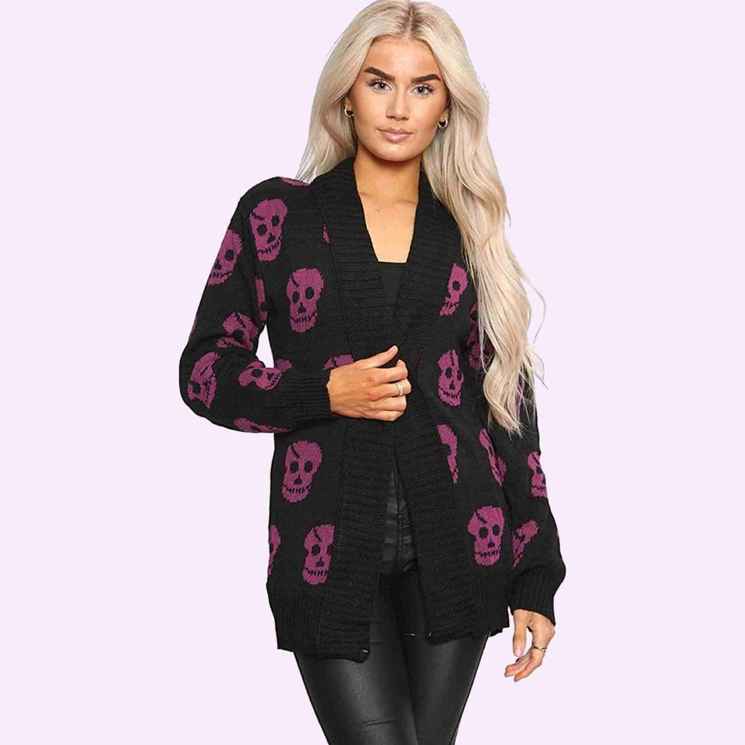 Knitted Skull Cardigan