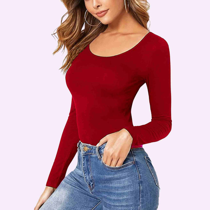 Long Sleeve Round Neck T-Shirt