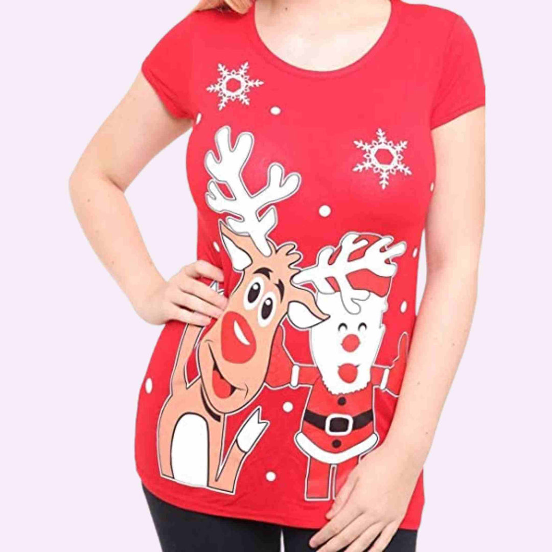 Santa Print T-Shirt