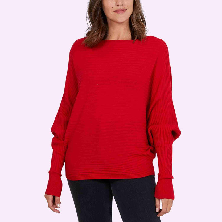 Batwing Ribbed Jumper