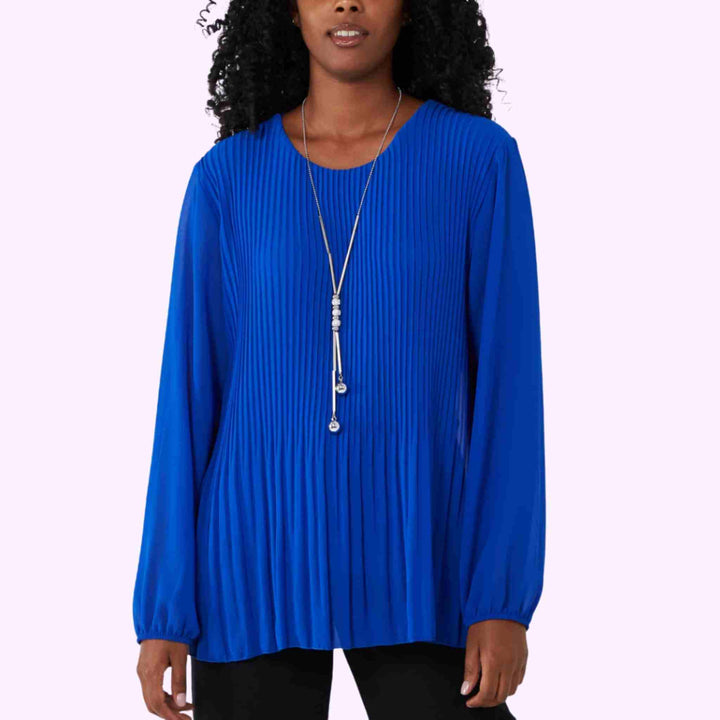 Pleated Necklace Top