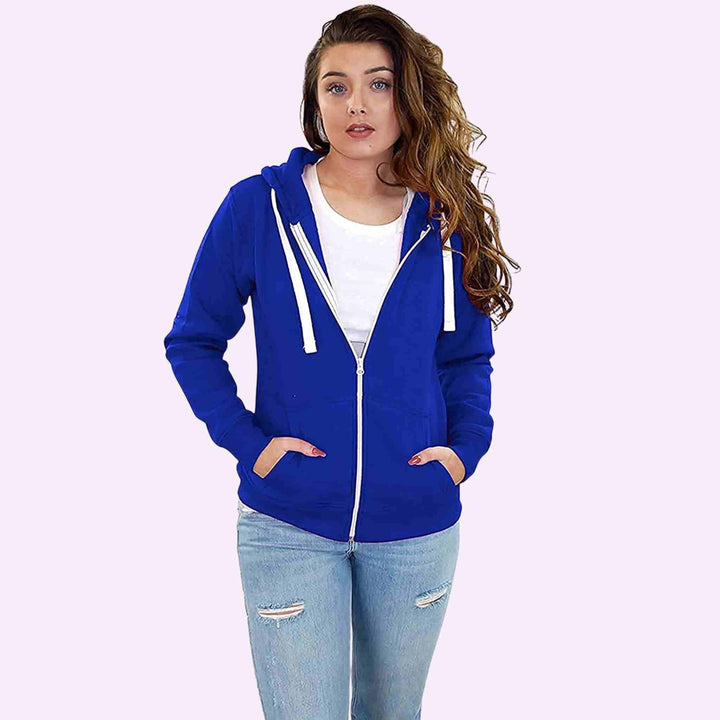 Plain Zipper Hoodie