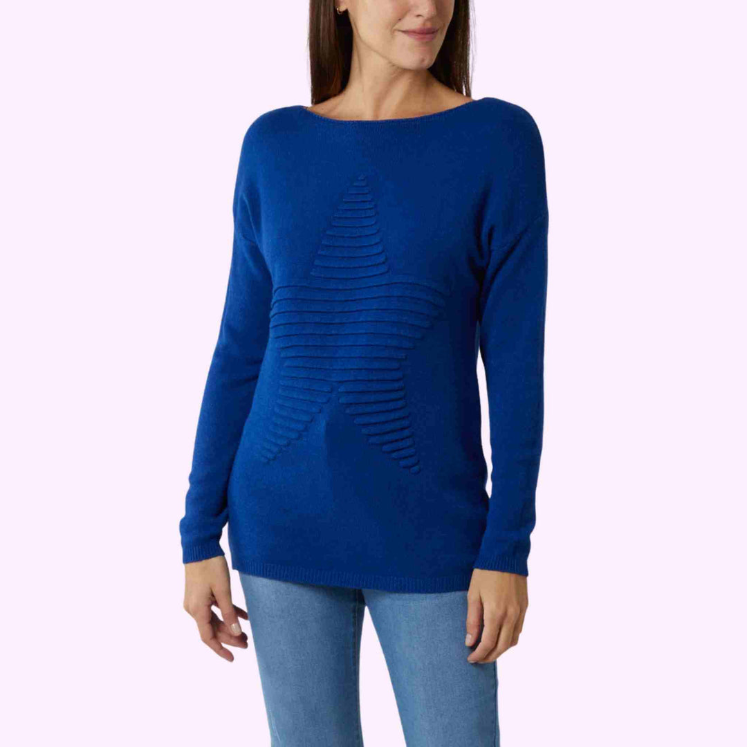 Ribbed Star Jumper