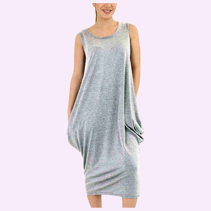 Womens Sleeveless Parachute Loose Romper Dress