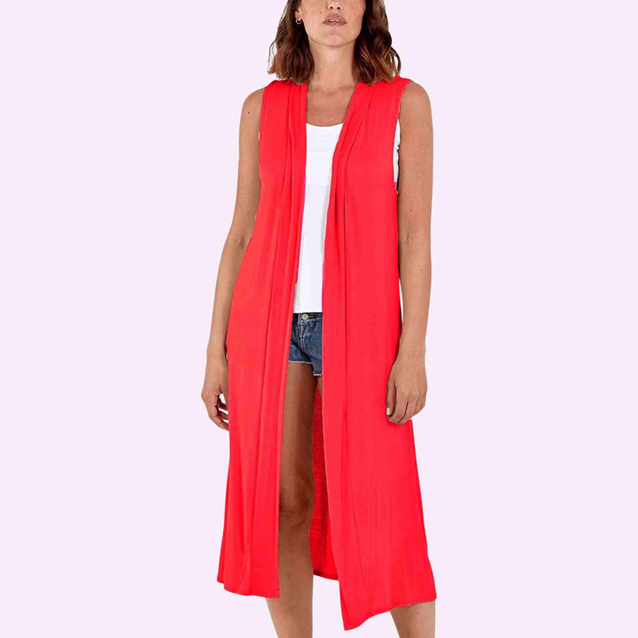 Sleeveless Maxi Cardigan