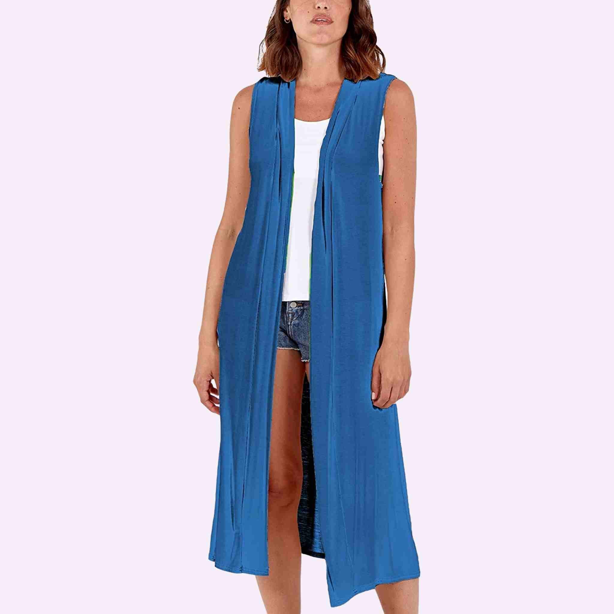 Maxi store sleeveless cardigan