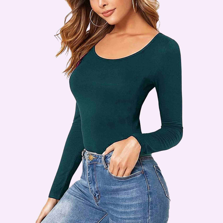 Long Sleeve Round Neck T-Shirt