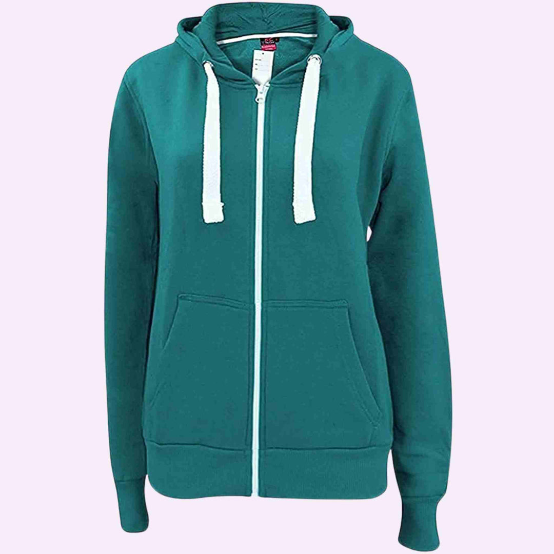 Plain Zipper Hoodie