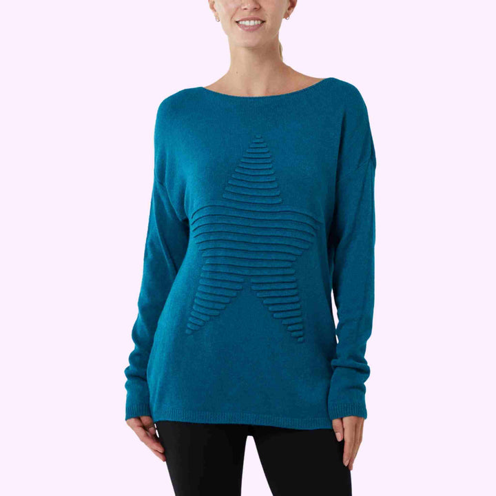 Ribbed Star Jumper