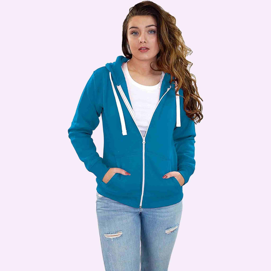 Plain Zipper Hoodie