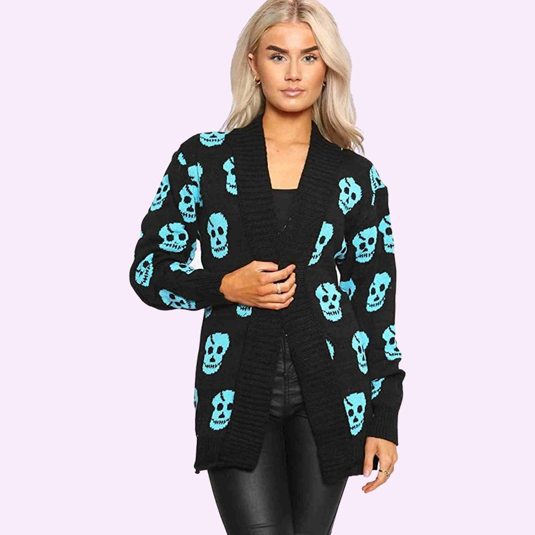 Knitted Skull Cardigan