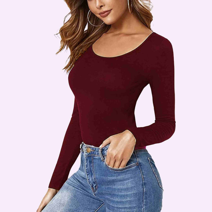 Long Sleeve Round Neck T-Shirt