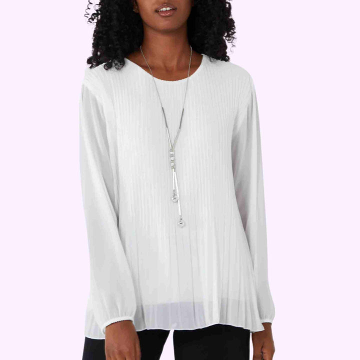 Pleated Necklace Top