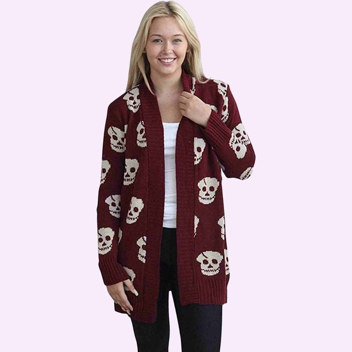 Knitted Skull Cardigan