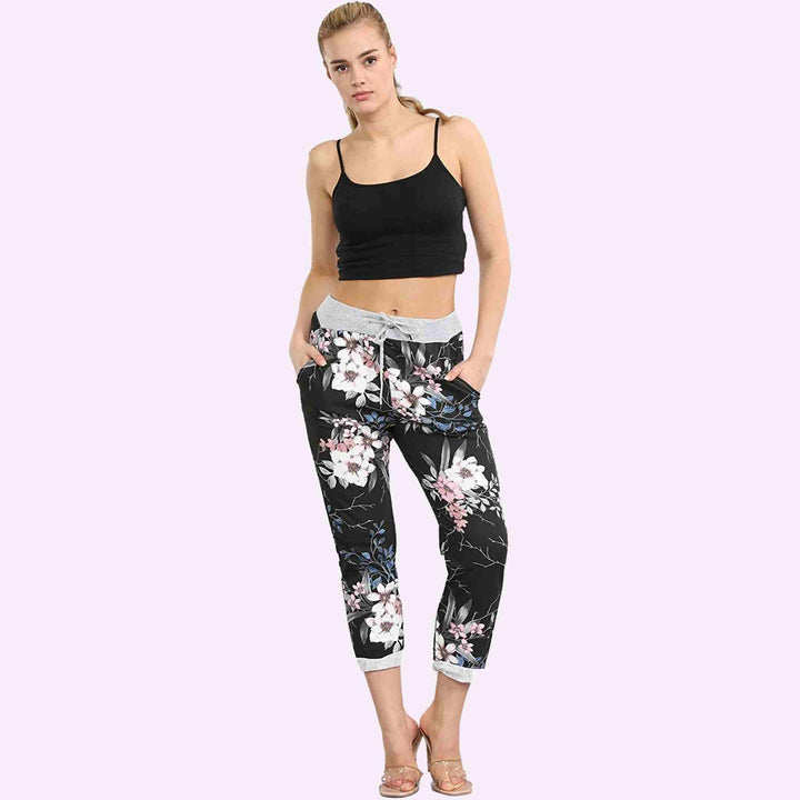 Flower Printed Joggers