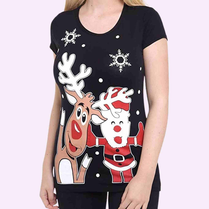 Santa Print T-Shirt