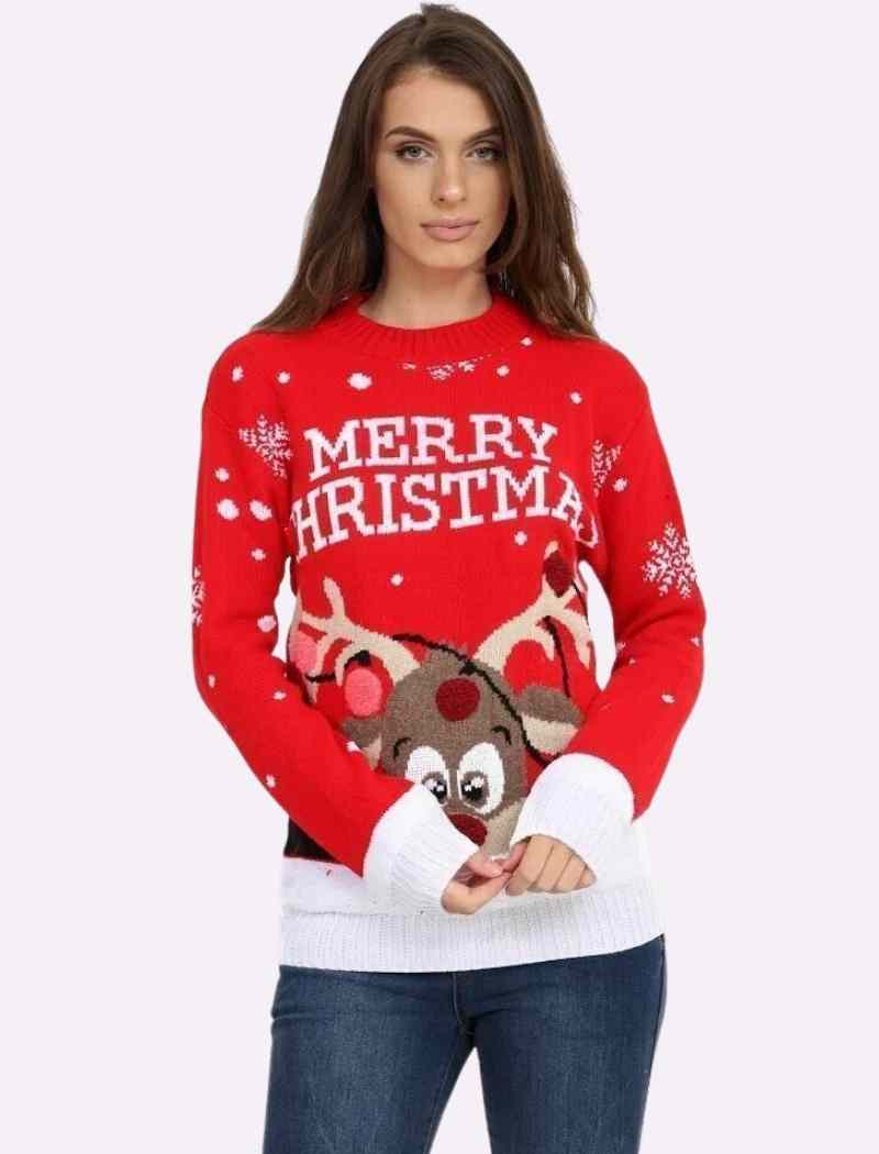 Pom Pom Merry Christmas Jumper