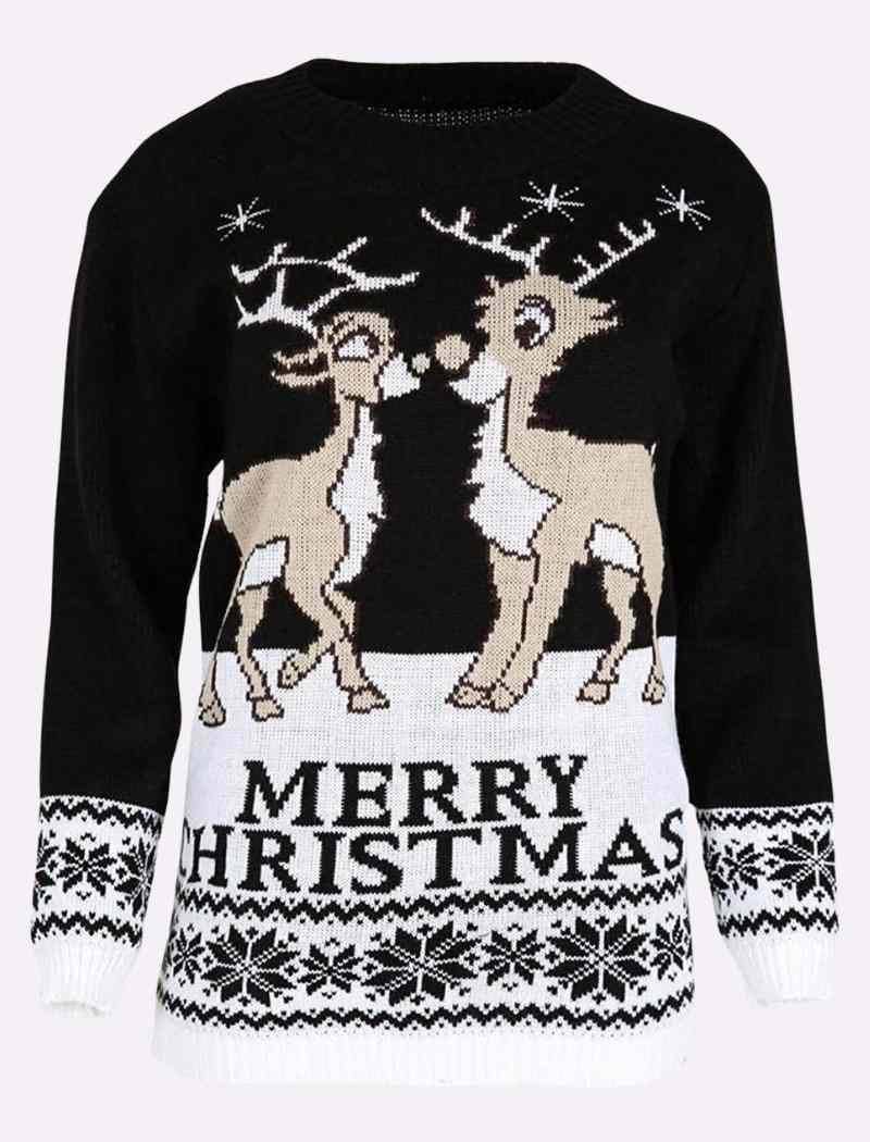 Twin Reindeer Christmas Jumper