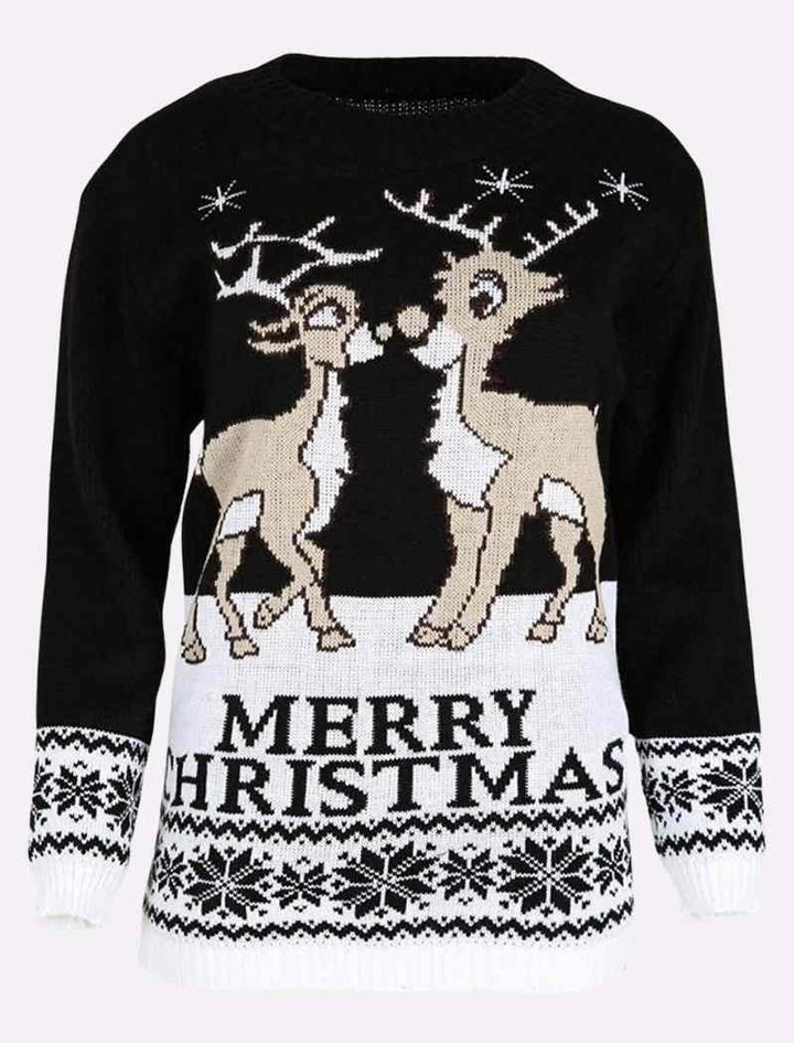 Twin Reindeer Christmas Jumper