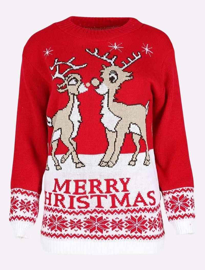 Twin Reindeer Christmas Jumper